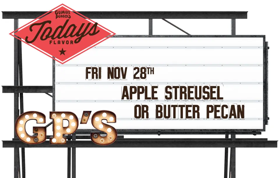Flavor of the Day - Apple Streusel and Butter Pecan