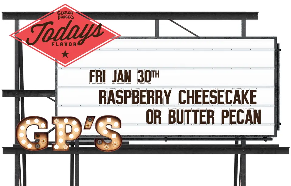 Flavor of the Day - Raspberruy Cheesecake and Butter Pecan