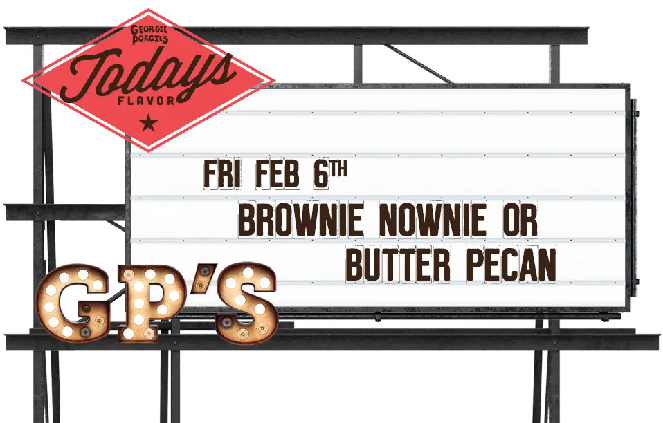 Flavor of the Day - Brownie Nownie and Butter Peacan