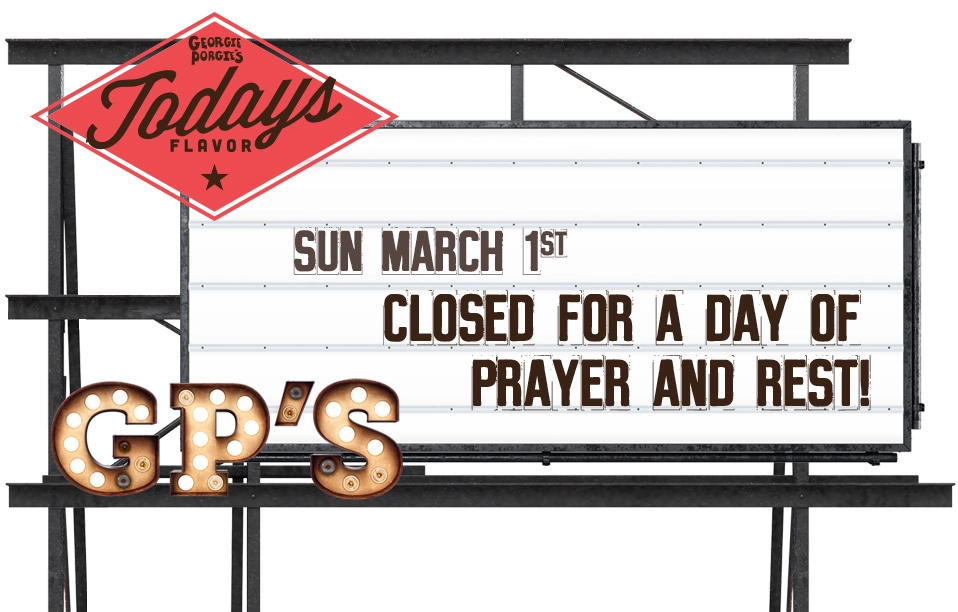 Closed for a Day of Prayer and Rest Closed for a Day of Prayer and Rest